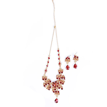 Women Wedding Jewelry Set Gold Color Zirconia Bridal Necklace Earring Pendant Set For Bride Bridesmaid Gift Wedding Accessories