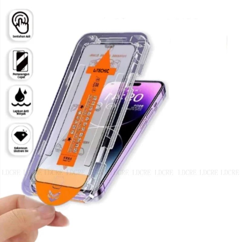 4/3/2/1Pcs For iPhone 17 Pro Max Glass iPhone 17 Pro Tempered Glass Dust Free 9H Full Cover Glue Screen Protector iPhone 17 Air