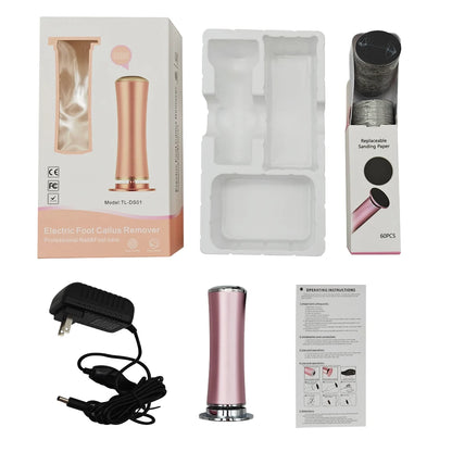 Electric Foot Callus Remover Foot Care File Heels Dead Skin Pedicure Tool Electronic Foot Grinder and Replacement Sandpaper