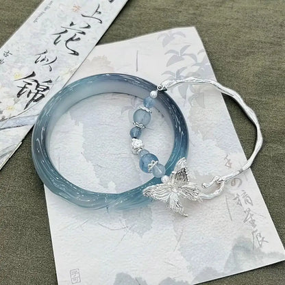 Chinese Ancient Hand Bracelet Butterfly Versatile Couple Bracelet Natural High-grade Exquisite Popular Fashion Jewelry Gifts