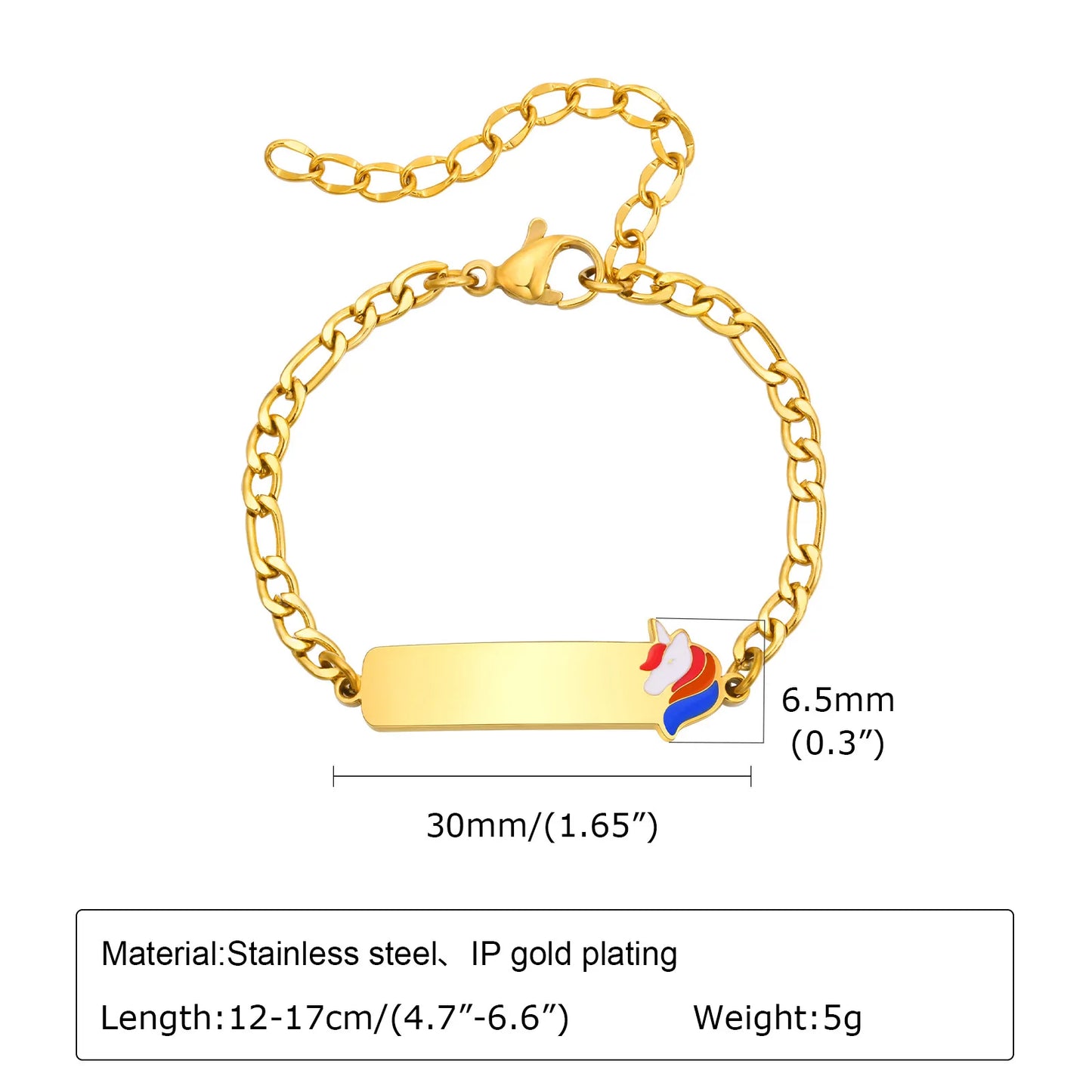 Vnox Personalized Baby Names Bracelets,Custom Baptism Gift, Anti Allergy Stainless Steel Chain Bracelets, Gifts to Newborns