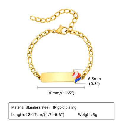 Vnox Personalized Baby Names Bracelets,Custom Baptism Gift, Anti Allergy Stainless Steel Chain Bracelets, Gifts to Newborns