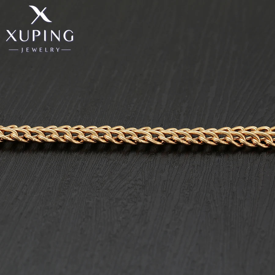 Xuping Jewelry Bracelet and Necklace Set Charm Jewellery Set Gold Color Plated for Women Wedding Gifts X000787949