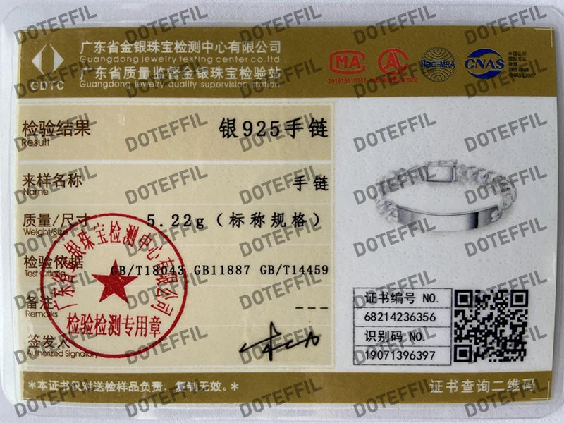 Charm 925 Sterling Silver Bracelet Design Noble Pretty Solid 10MM for Mens Women Chain Jewelry Fashion Geometric