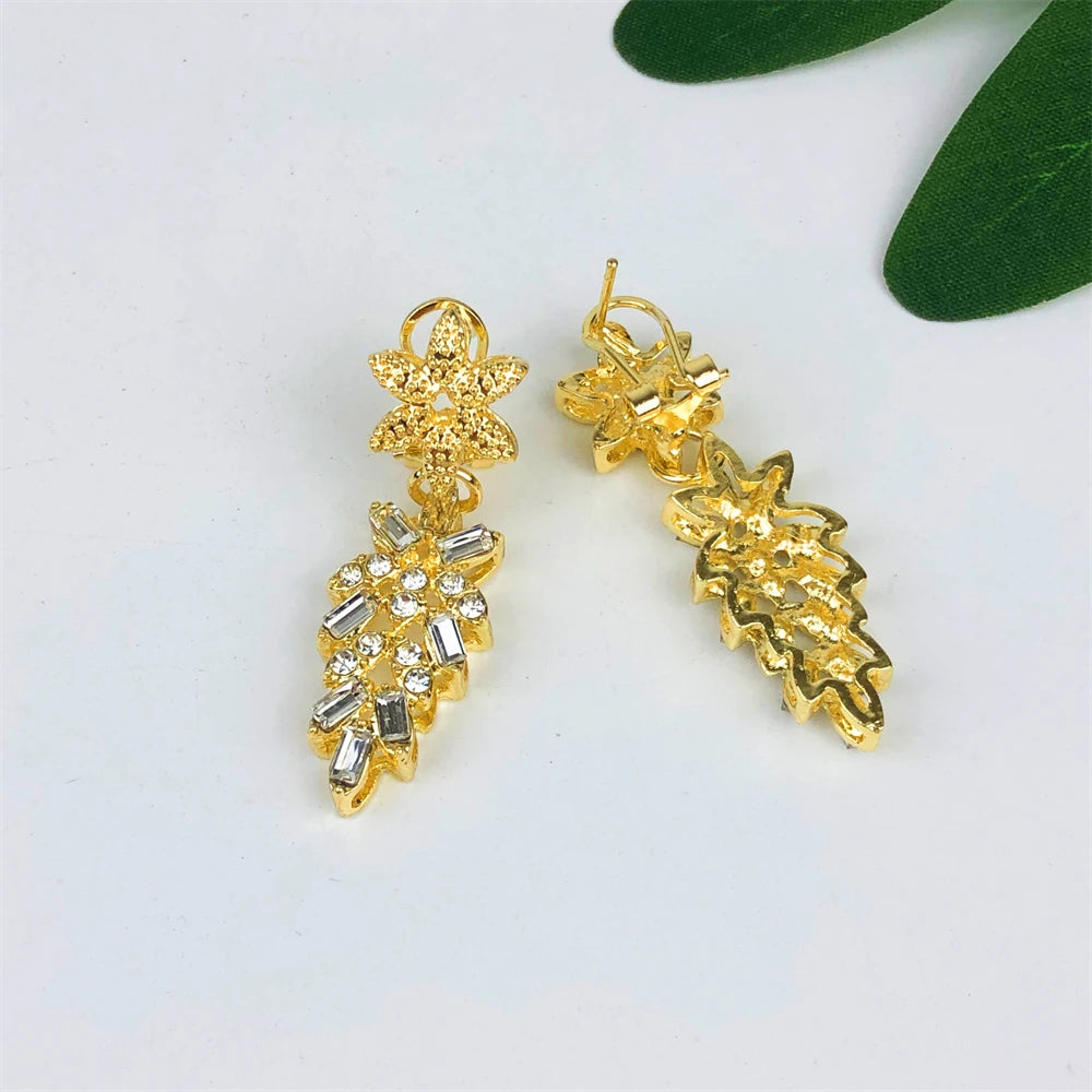 Luxury 18K Gold Plated Jewelry Set for Women Italian Jewellery Set Bridal Wedding Necklace Earrings Bracelet African Party Gifts