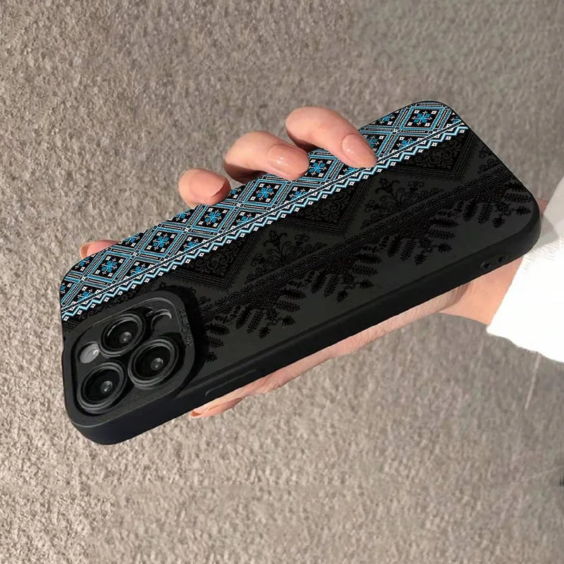 Vintage Totem Painting Shockproof Phone Case For iPhone 17 16 15 14 13 12 11 Pro Max XS X XR 7 8 Plus SE 2022 13 Mini Soft Cover