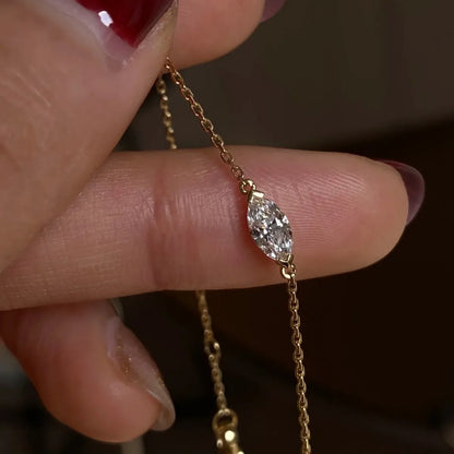 925 Sterling Silver Plating 14K Gold Exquisite Geometric Zircon Bracelet for Women Fashion Temperament Jewelry