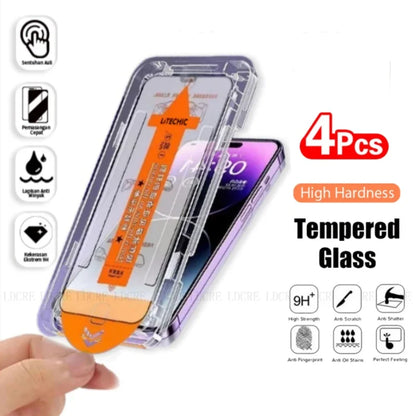 4/3/2/1Pcs For iPhone 17 Pro Max Glass iPhone 17 Pro Tempered Glass Dust Free 9H Full Cover Glue Screen Protector iPhone 17 Air