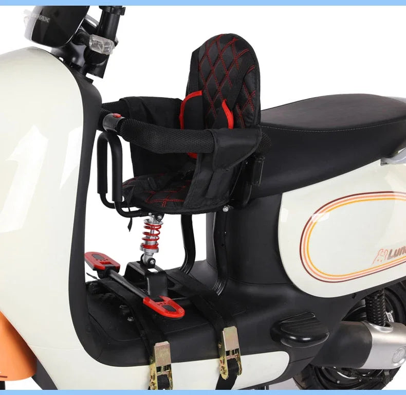 Electric vehicle front child seat electric scooter baby safety seat/electric motorcycle shock absorber stool motorcycle seat
