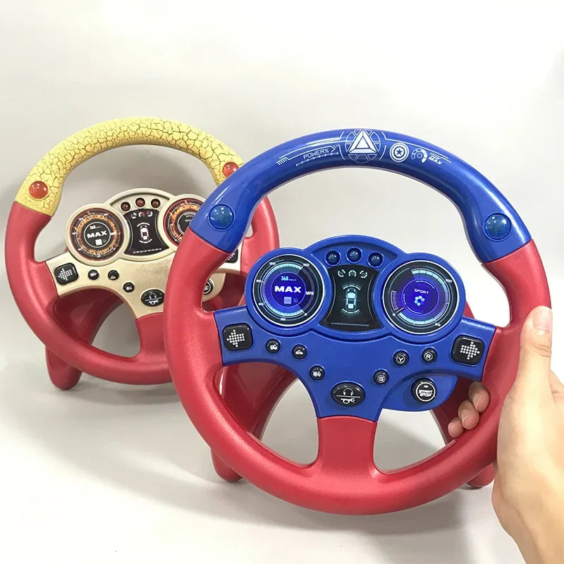 Electric baby steering wheel toys with lights and sounds are good early education to give children more fun