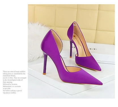 626-1 Fashionable Simple Slim Fit Ultra High Heel Shallow Pocket Single Shoe Women High Heel Korean Style