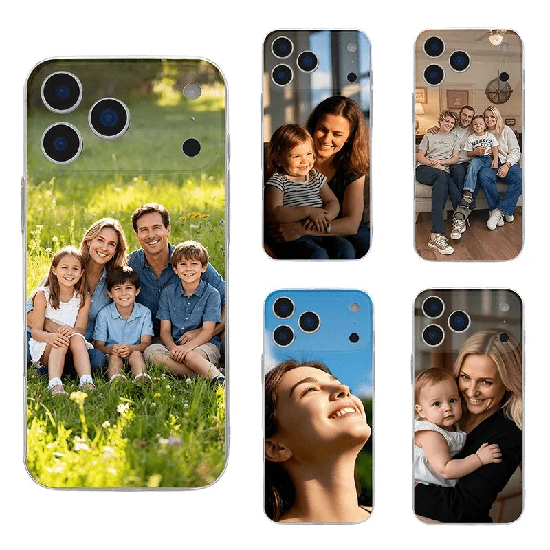 For iPhone 17 16 16e 15 14 13 12 11 Pro Max Mini SE 2020 2022 XS XR 6 7 8 Plus Air DIY Customized Photo TPU Soft Case Back Cover