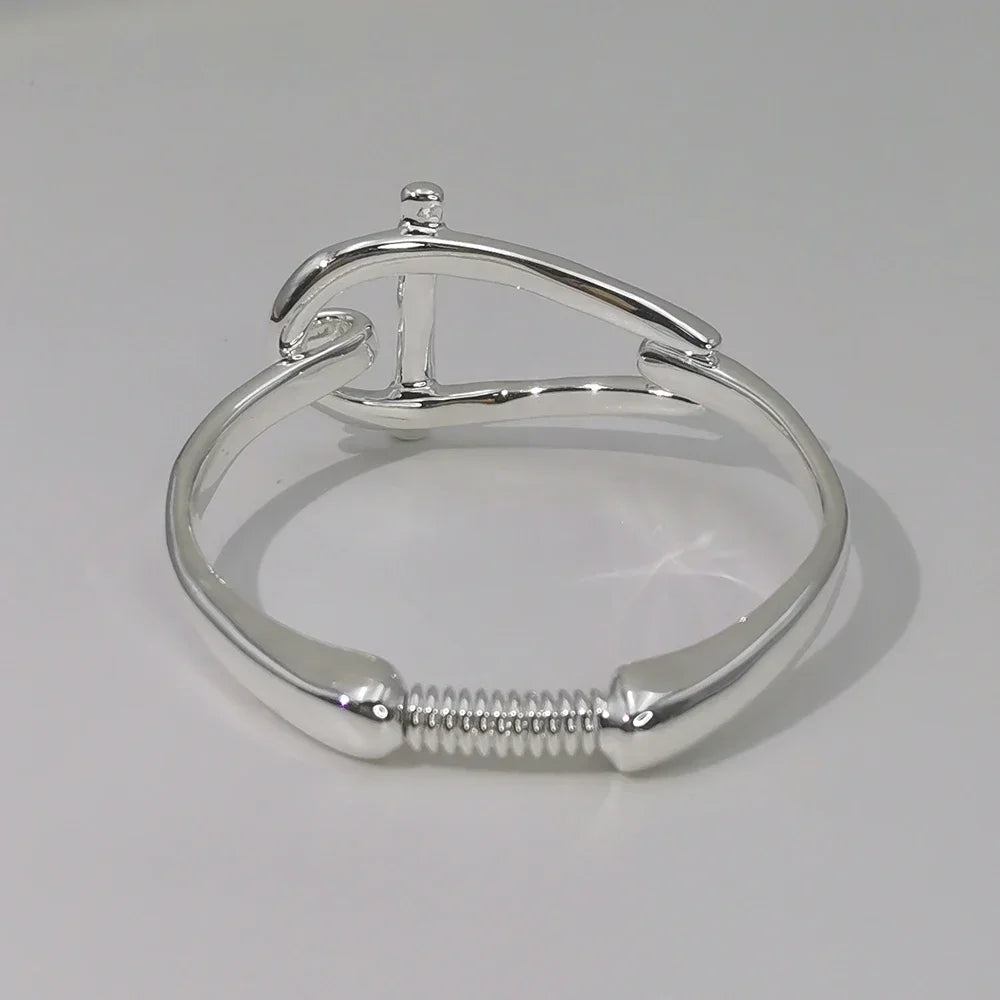 European and American Jewelry Simple Daily Leisure Style Silver Geometric Bracelet Women's Accessories Festival Gift