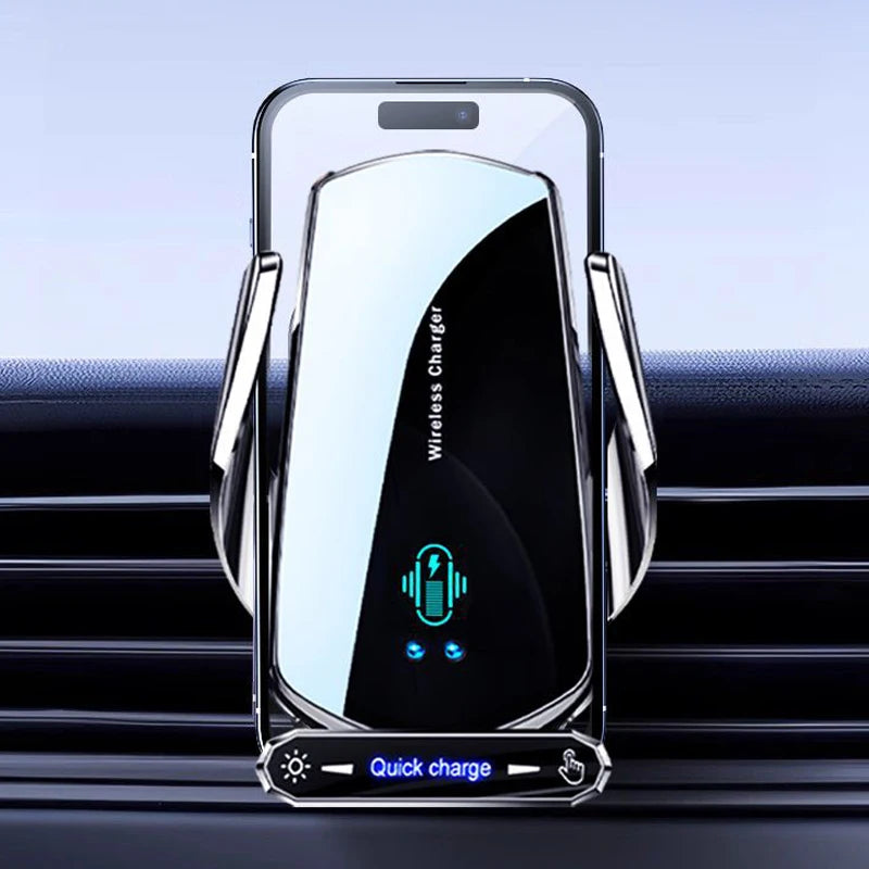 Wireless Charger For Car Mobile Cell Phone Holder Support For Mobile Car Mount Automotive Electric Induction Auto Clamping