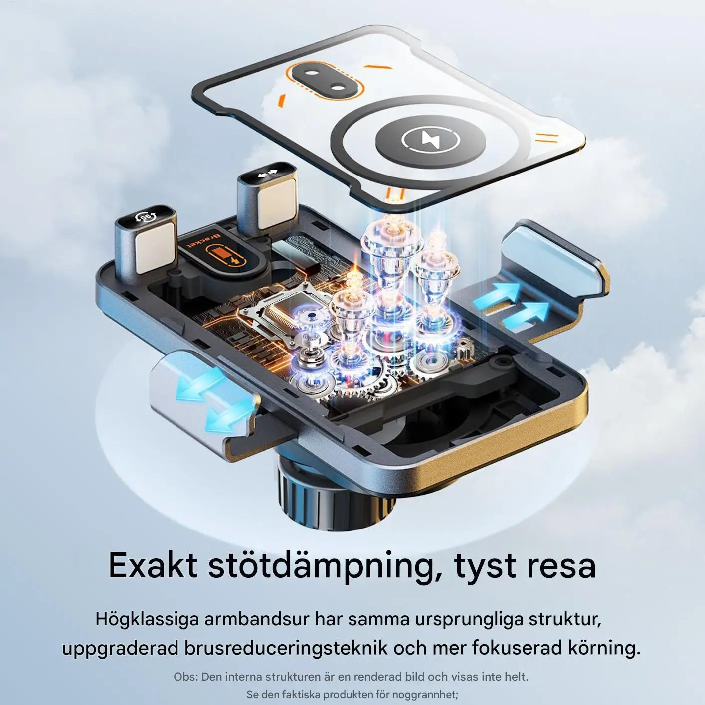 Car Air Vent Electric Rotating Opening Closing Phone Holder Fast Charging 15W Wireless Charger Dua l Coil RGB Light Smart Phones