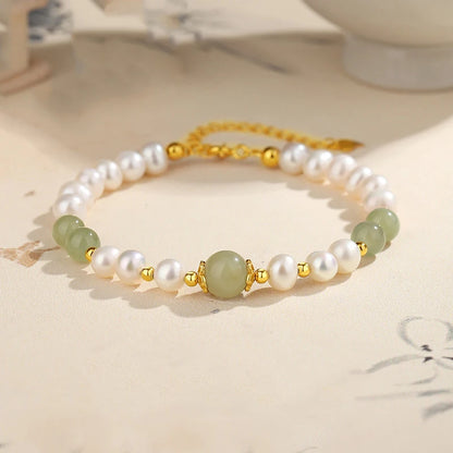 Jades Jewelry For Wedding Women Girlfriend Christmas Gifts Agates Elastic Bangle Bracelets Green Stone Beads Bracelet Crystal