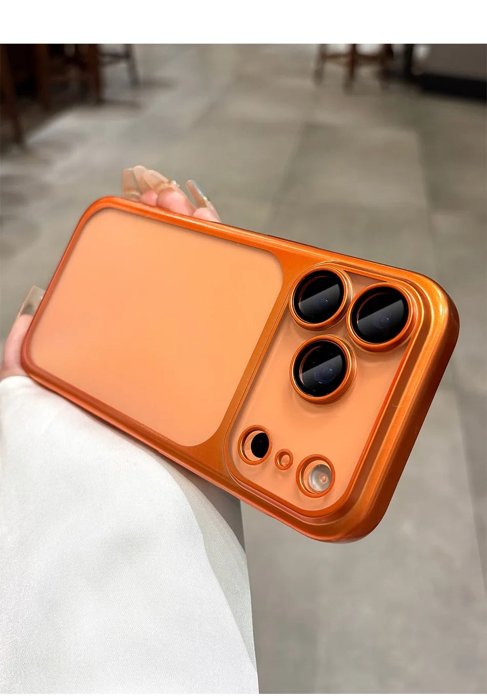 Luxury Matte Hard PC Ultra Slim Case for iPhone 17 Pro Max 16 15 14 13 Plating Camera Film Protector Frosted Shockproof Cover