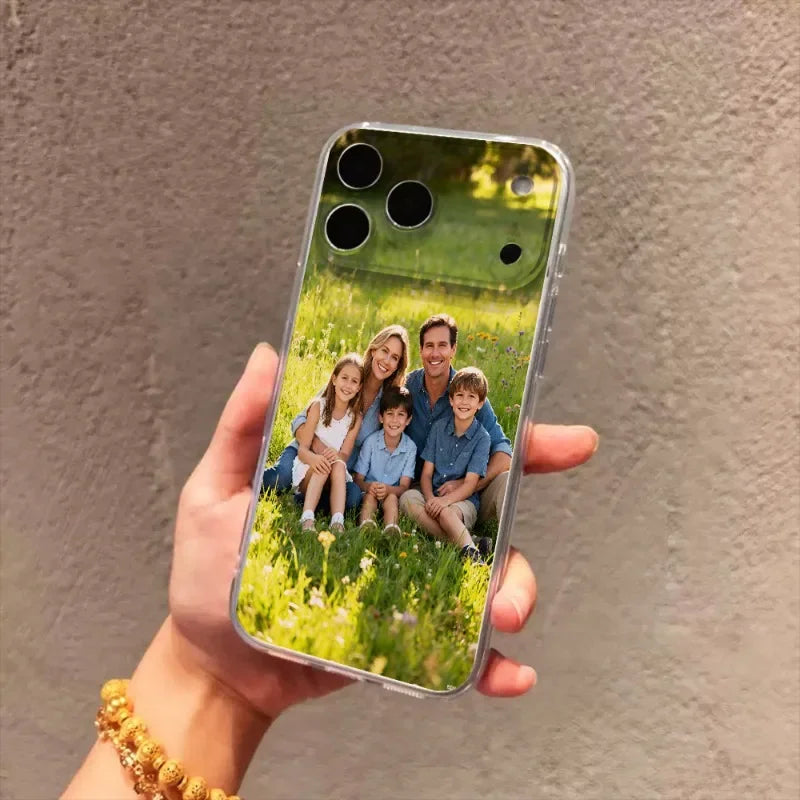 For iPhone 17 16 16e 15 14 13 12 11 Pro Max Mini SE 2020 2022 XS XR 6 7 8 Plus Air DIY Customized Photo TPU Soft Case Back Cover