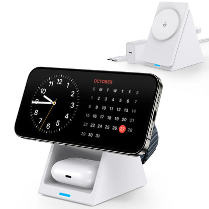 15W Wireless Fast Charging Stand Three-in-One Charger for Phone Watch And Earphones Popular Wireless Charging Base