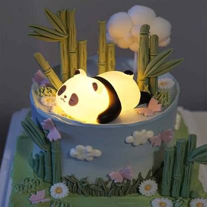 New Panda LED Night Light Living Room Cute Panda Plastic Lamp Bedside Decor Creative Kids Night Light Birthday Gift Decoration