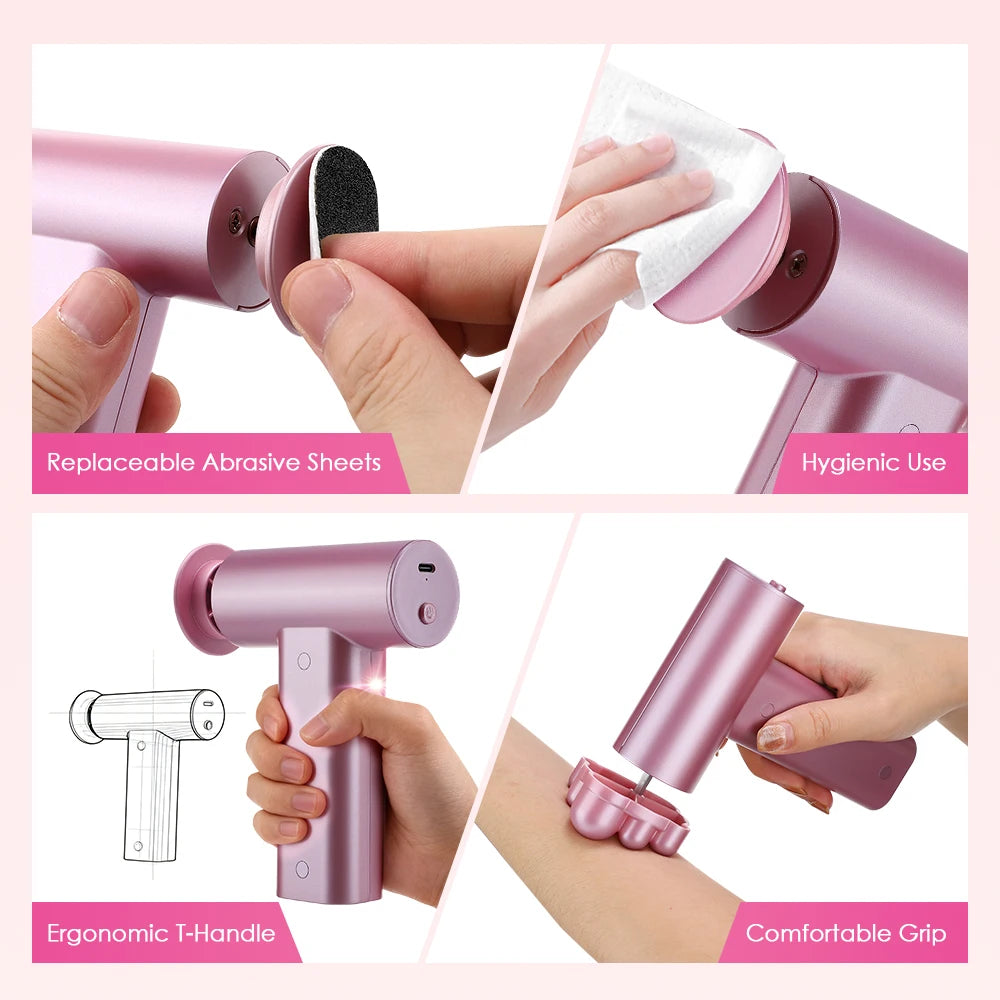 Electric Foot Callus Remover Foot Care File Heels Dead Skin Pedicure Tool Electronic Foot Grinder and Replacement Sandpaper