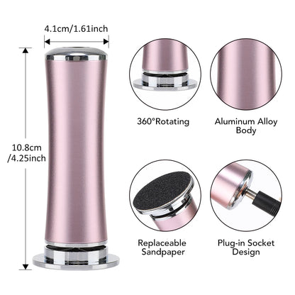 Electric Foot Callus Remover Foot Care File Heels Dead Skin Pedicure Tool Electronic Foot Grinder and Replacement Sandpaper