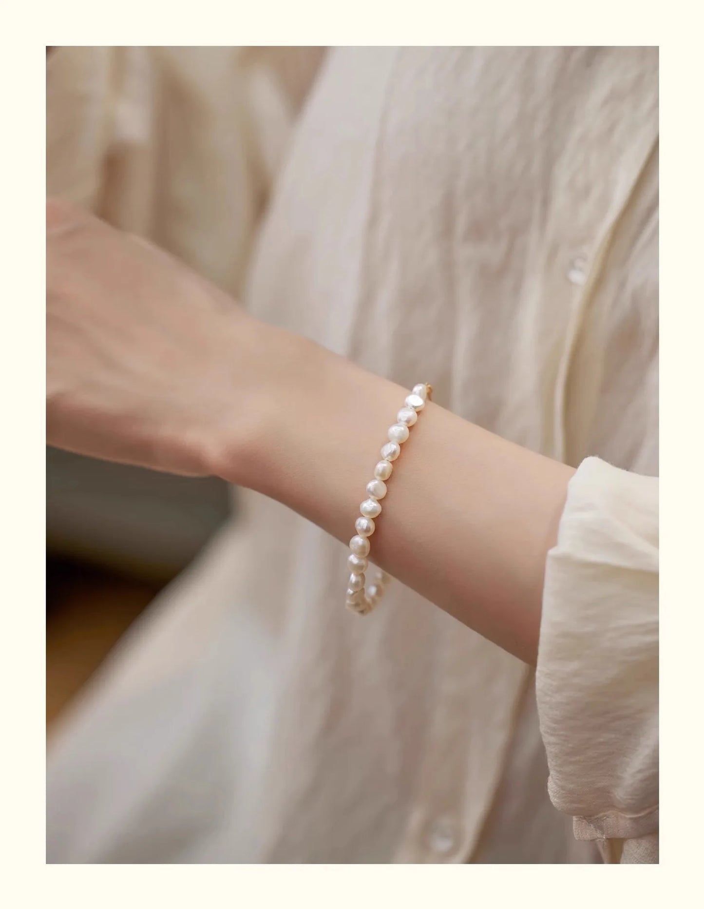 Beautiful Natural Pearl Bracelet for Women Fashion Bead High-End for Wedding Women Girlfriend Christmas Gifts