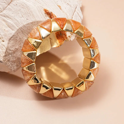 Glamorous Colorful Acrylic Bracelet for Women, Sweet Elastic Stretch Bracelet, Trendy Daily Wear & Dating Gift