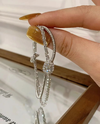 Classic matte shiny wire winding bracelet for women Light luxury and fashion silver 925 double-layer soft bangles fine jewelry