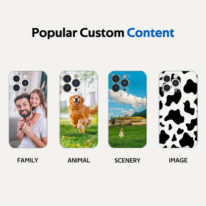 For iPhone 16 16e 15 14 13 12 11 Pro Max Mini SE 2020 2022 XS XR 6 6s 7 8 Plus DIY Photo Customized Soft Case TPU back cover