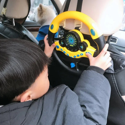 Electric baby steering wheel toys with lights and sounds are good early education to give children more fun