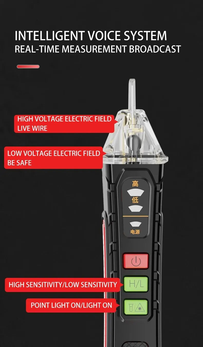 Electric Pen High-Precision Induced Electric Tester Pen Electroprobe Screwdriver Probe Light Voltage Tester Detector Test Pen