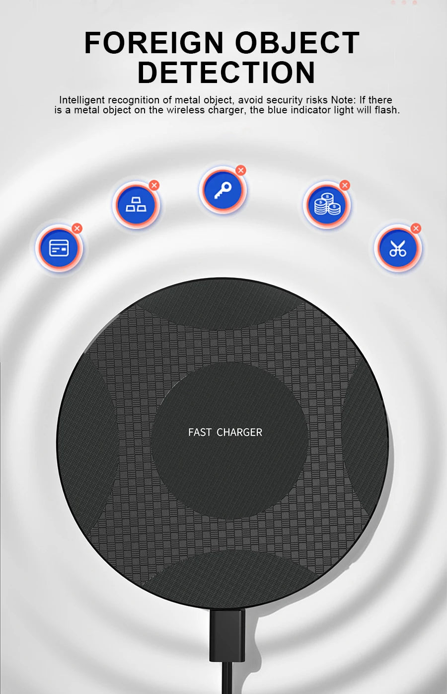 Wireless Charging For Motorola Edg OPPO Find X5 Pro Reno 8 Pro Ulefone Armor 23 UltraSamsung Galaxy S20+ Phone Wireless Charger