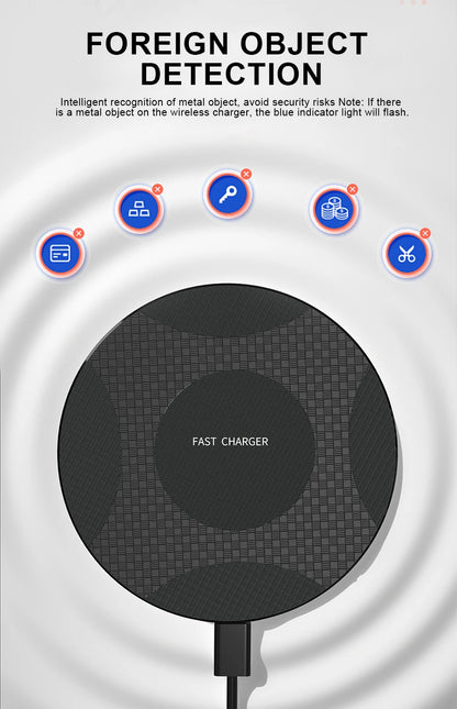Wireless Charging For Motorola Edg OPPO Find X5 Pro Reno 8 Pro Ulefone Armor 23 UltraSamsung Galaxy S20+ Phone Wireless Charger
