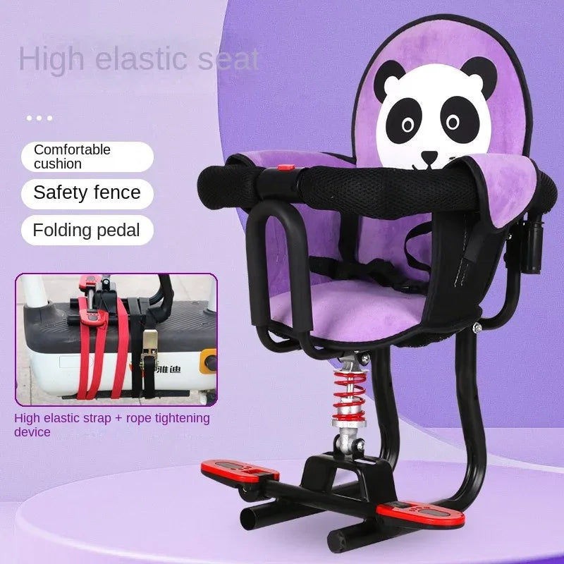 Electric vehicle front child seat electric scooter baby safety seat/electric motorcycle shock absorber stool motorcycle seat
