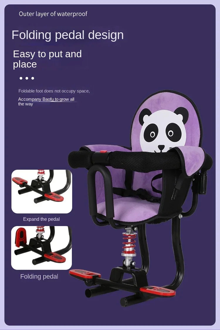 Electric vehicle front child seat electric scooter baby safety seat/electric motorcycle shock absorber stool motorcycle seat