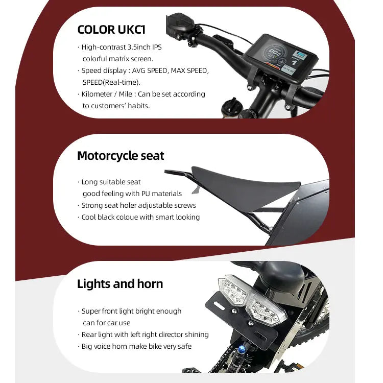 Newest Electric Bike 72v  8000W Enduro Ebike Hottest in 2023 with Samsng Cells 100km/h High Speed Electric Bike