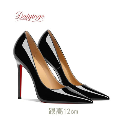 Shoes For Woman 2026 Trend Luxury Red Bottoms High Heels Pointed Toe Stiletto Pumps 12 cm Comfortable Party Dress Wedding Shoes
