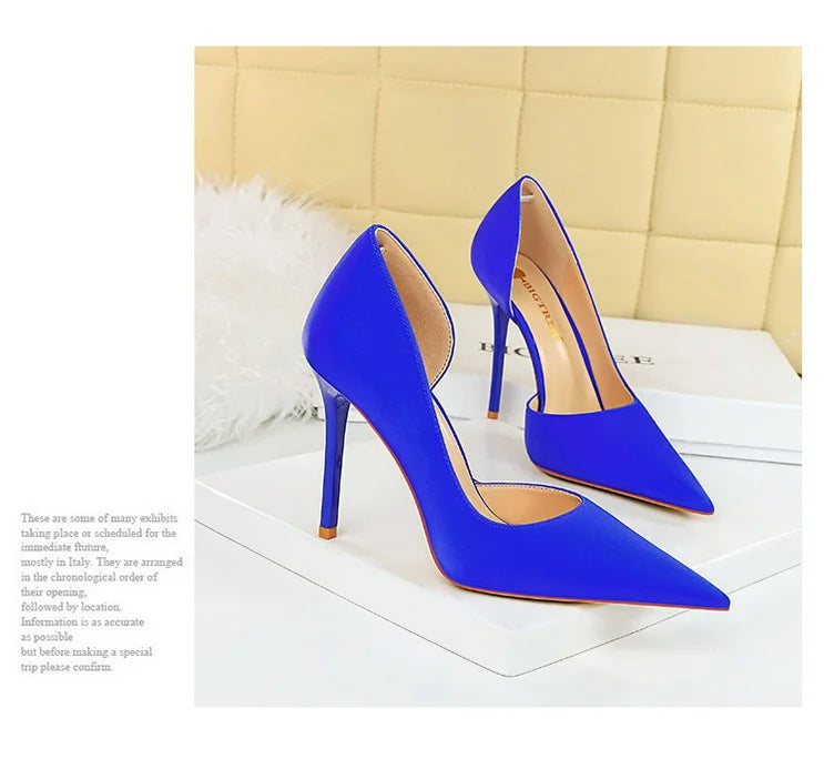 626-1 Fashionable Simple Slim Fit Ultra High Heel Shallow Pocket Single Shoe Women High Heel Korean Style