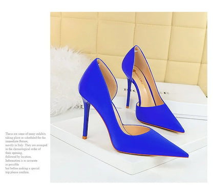 626-1 Fashionable Simple Slim Fit Ultra High Heel Shallow Pocket Single Shoe Women High Heel Korean Style