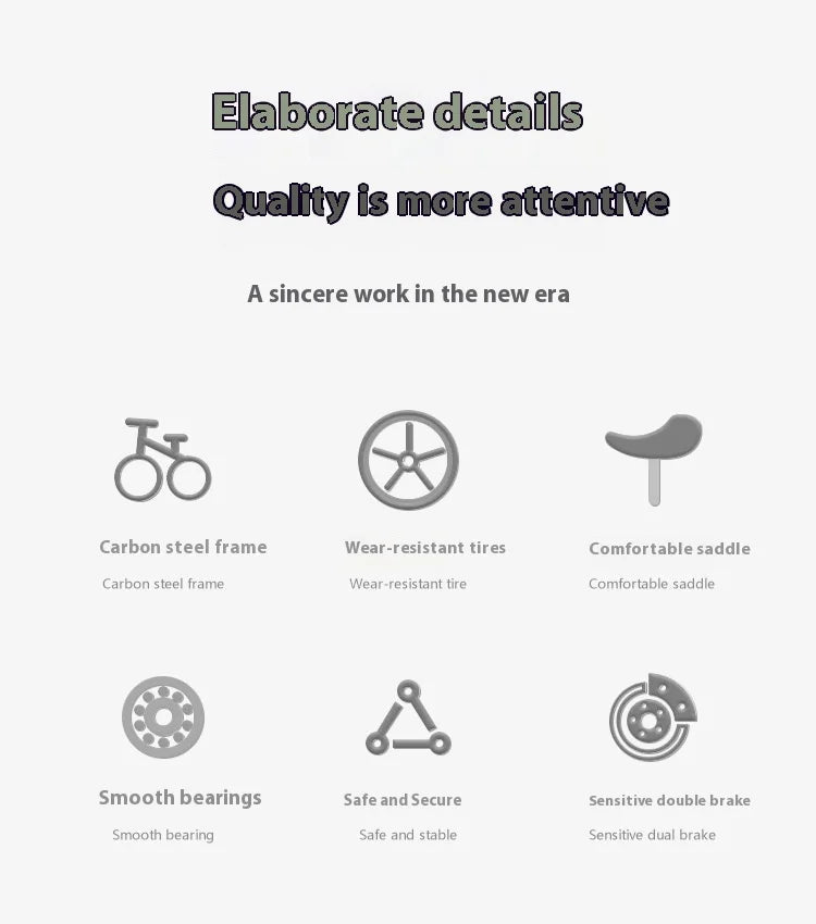 New children's bicycle models for boys and girls, suitable for ages 2-10 and 12-16 inch baby strollers.