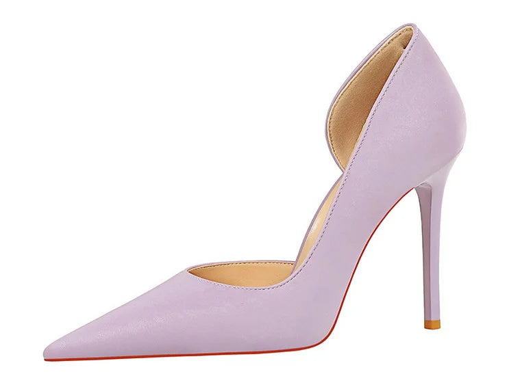 626-1 Fashionable Simple Slim Fit Ultra High Heel Shallow Pocket Single Shoe Women High Heel Korean Style