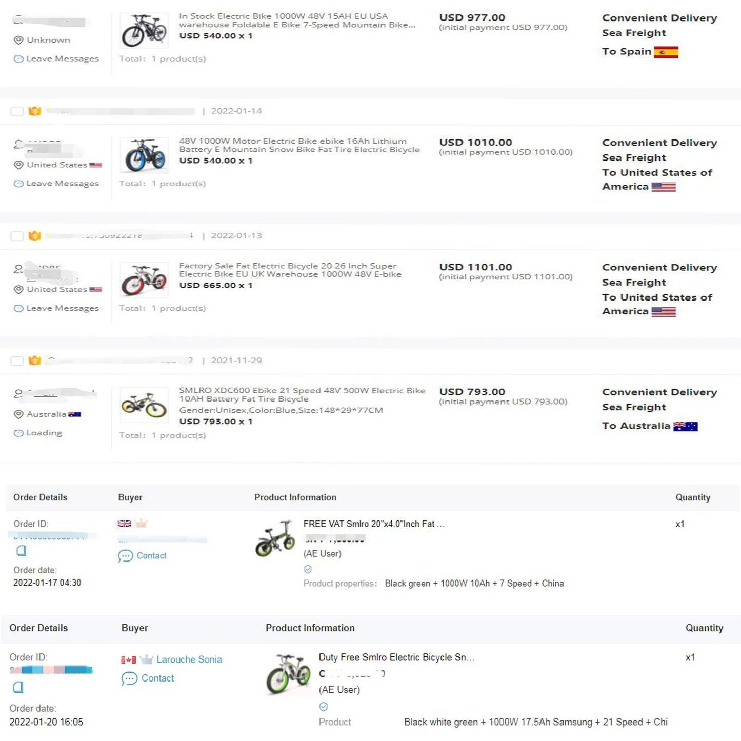 Electric Bicycle Smlro 26 Inch 48V 500W 1000W 13Ah Snow Bike 7 Speed Ebike 2022 New Drop Shipping E Road Electric Bike