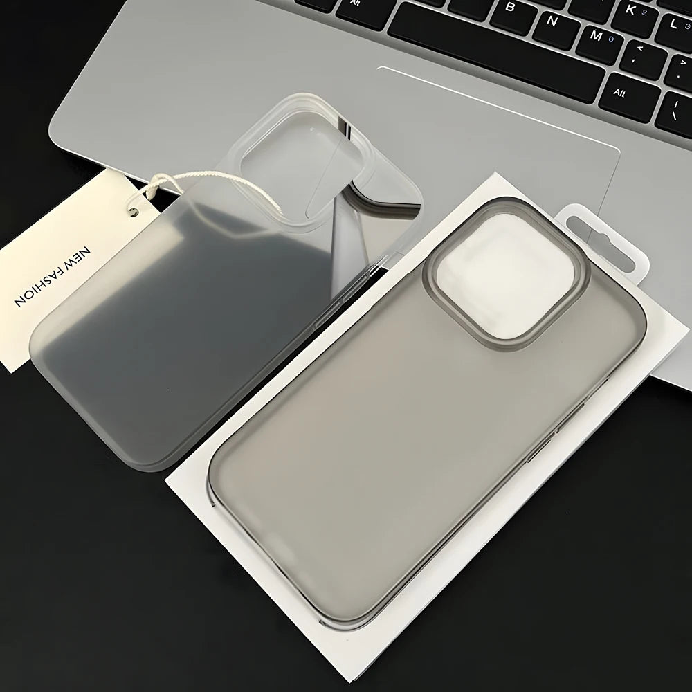 Translucent Clear Phone Case For iPhone 17 Air 16 Pro Max 15 14 16 Plus 13 12 Mini 11 Matte Black Soft TPU Shockproof Back Cover