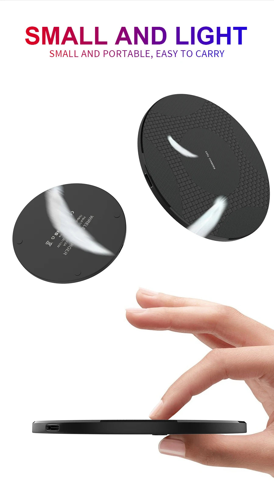 Wireless Charging For Motorola Edg OPPO Find X5 Pro Reno 8 Pro Ulefone Armor 23 UltraSamsung Galaxy S20+ Phone Wireless Charger