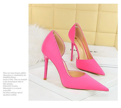 626-1 Fashionable Simple Slim Fit Ultra High Heel Shallow Pocket Single Shoe Women High Heel Korean Style