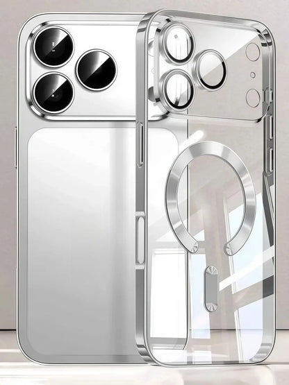 Camera Protection Clear Luxury Plating Cover Soft TPU  Drop Protective With Magnetic Phone Case For iPhone17Pro Max/17Pro/Air/17