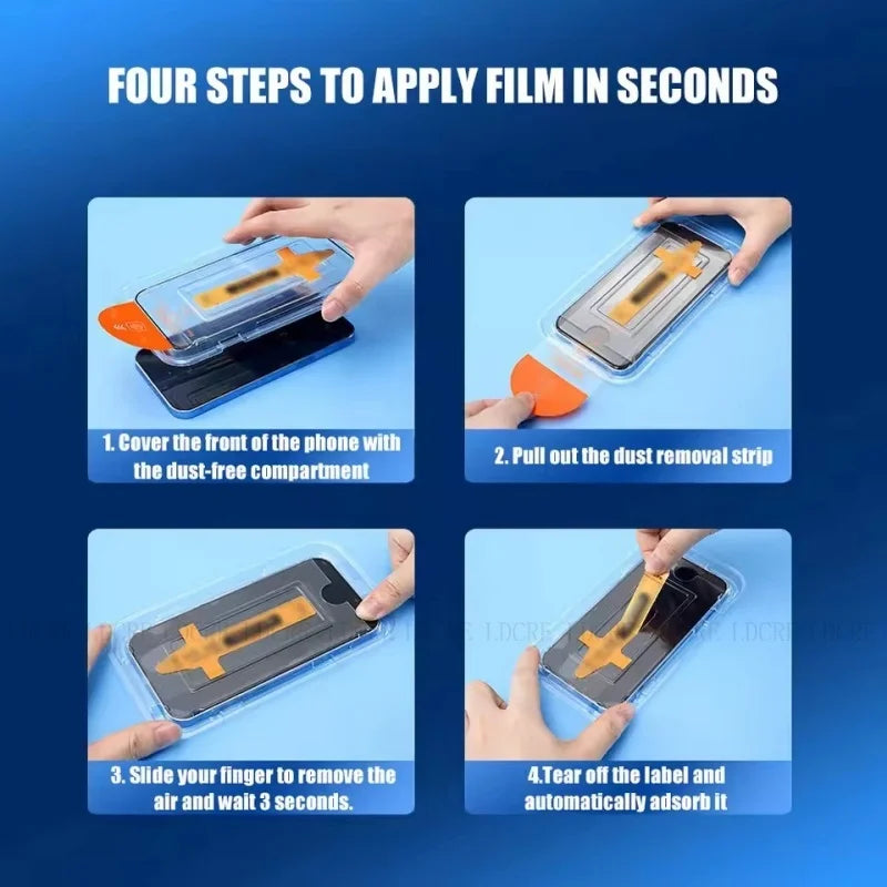 4/3/2/1Pcs For iPhone 17 Pro Max Glass iPhone 17 Pro Tempered Glass Dust Free 9H Full Cover Glue Screen Protector iPhone 17 Air