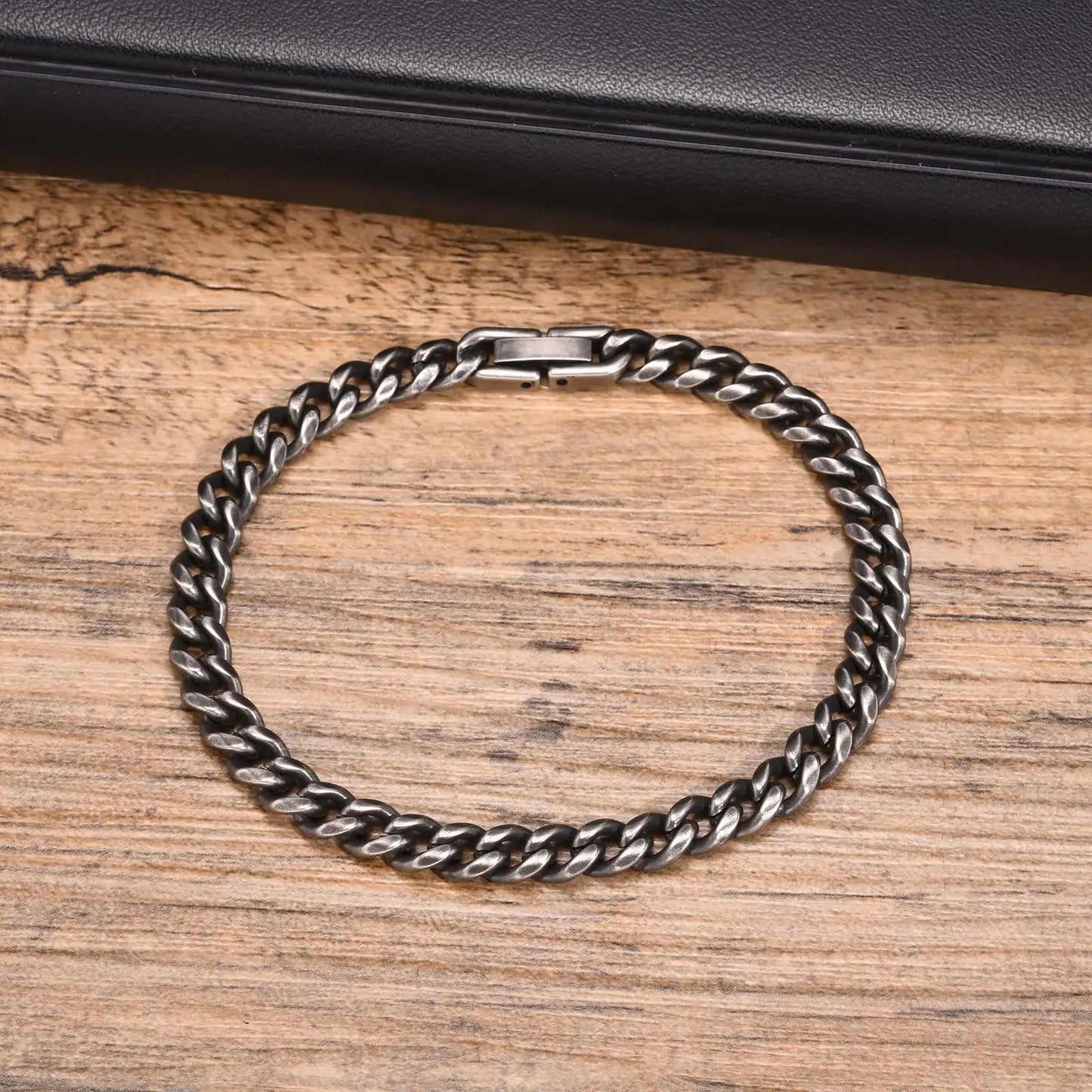 Vintage Chain Bracelets for Men Boys,Byzantine Stainless Steel Braided Link Wristband,Retro Jewelry Birthday Father Gifts