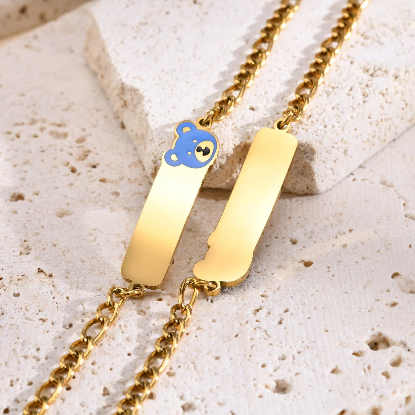 Vnox Personalized Baby Names Bracelets,Custom Baptism Gift, Anti Allergy Stainless Steel Chain Bracelets, Gifts to Newborns